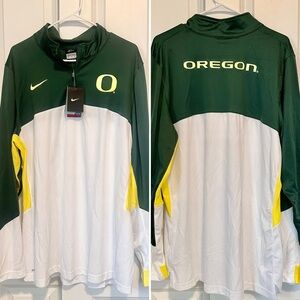 New Mens Nike Oregon Ducks XXL LS 1/4 Zip Dri-Fit Shirt Player Issued Basketball